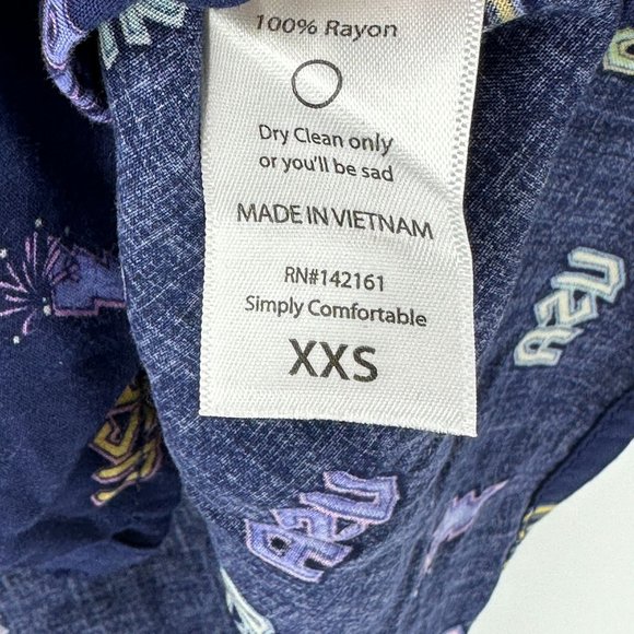 LulaRoe Womens Amy Button Down Shirt Lighting Bolt Fire Crackers Multicolor XXS - Picture 7 of 7